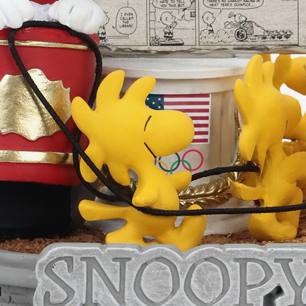 Snoopy & Woodstock Peanuts Chariot Racing Comic Strip Bobblehead FOCO