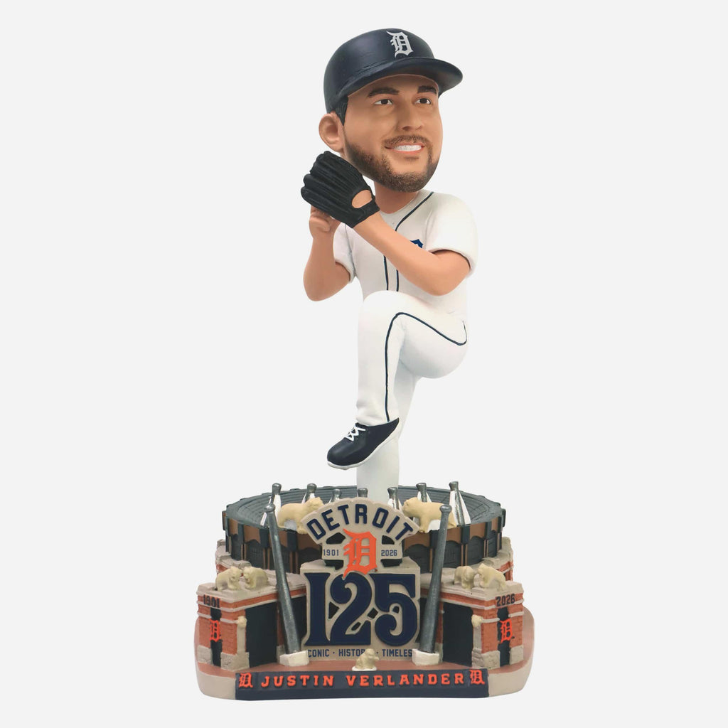 Justin Verlander Detroit Tigers 125th Anniversary Season Bobblehead FOCO - FOCO.com