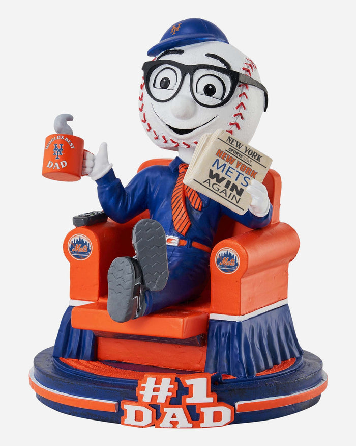 Mr Met New York Mets No 1 Dad Mascot Bobblehead FOCO - FOCO.com