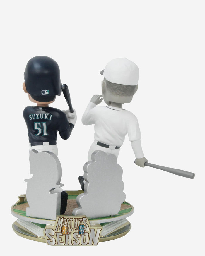 Ichiro Suzuki & George Sisler Seattle Mariners & St Louis Browns Single-Season Hit Record 20th Anniversary Dual Bobblehead FOCO - FOCO.com