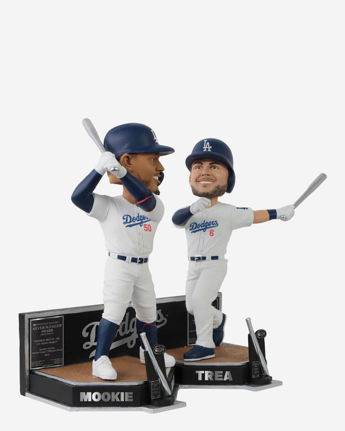 Mookie Betts & Trea Turner Los Angeles Dodgers 2022 Silver Slugger Dual Bobblehead FOCO - FOCO.com