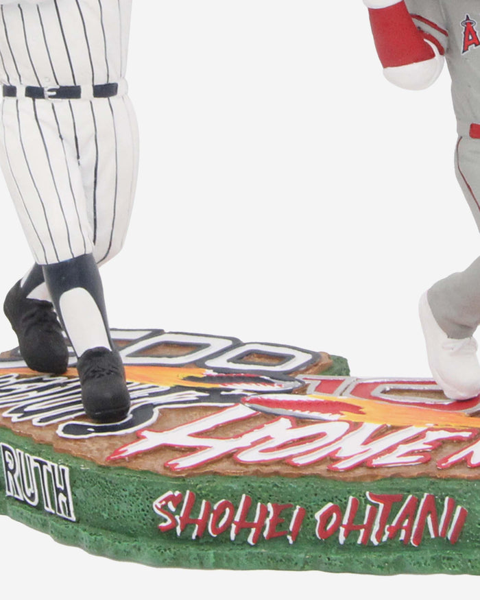 Babe Ruth & Shohei Ohtani New York Yankees & Los Angeles Angels 500 Strikeouts 100 Home Runs Dual Bighead Bobblehead FOCO - FOCO.com