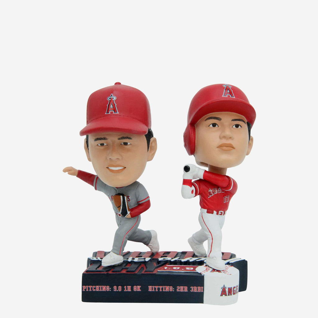 Shohei Ohtani Los Angeles Angels What A Day Dual Mini Bighead Bobblehead FOCO - FOCO.com