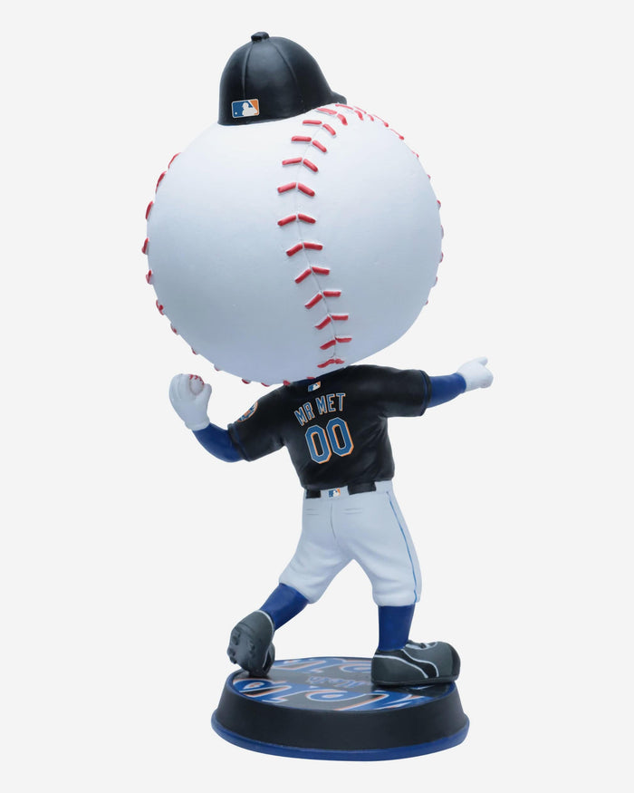 Mr Met New York Mets Black Jersey Field Stripe Mascot Bighead Bobblehead FOCO - FOCO.com