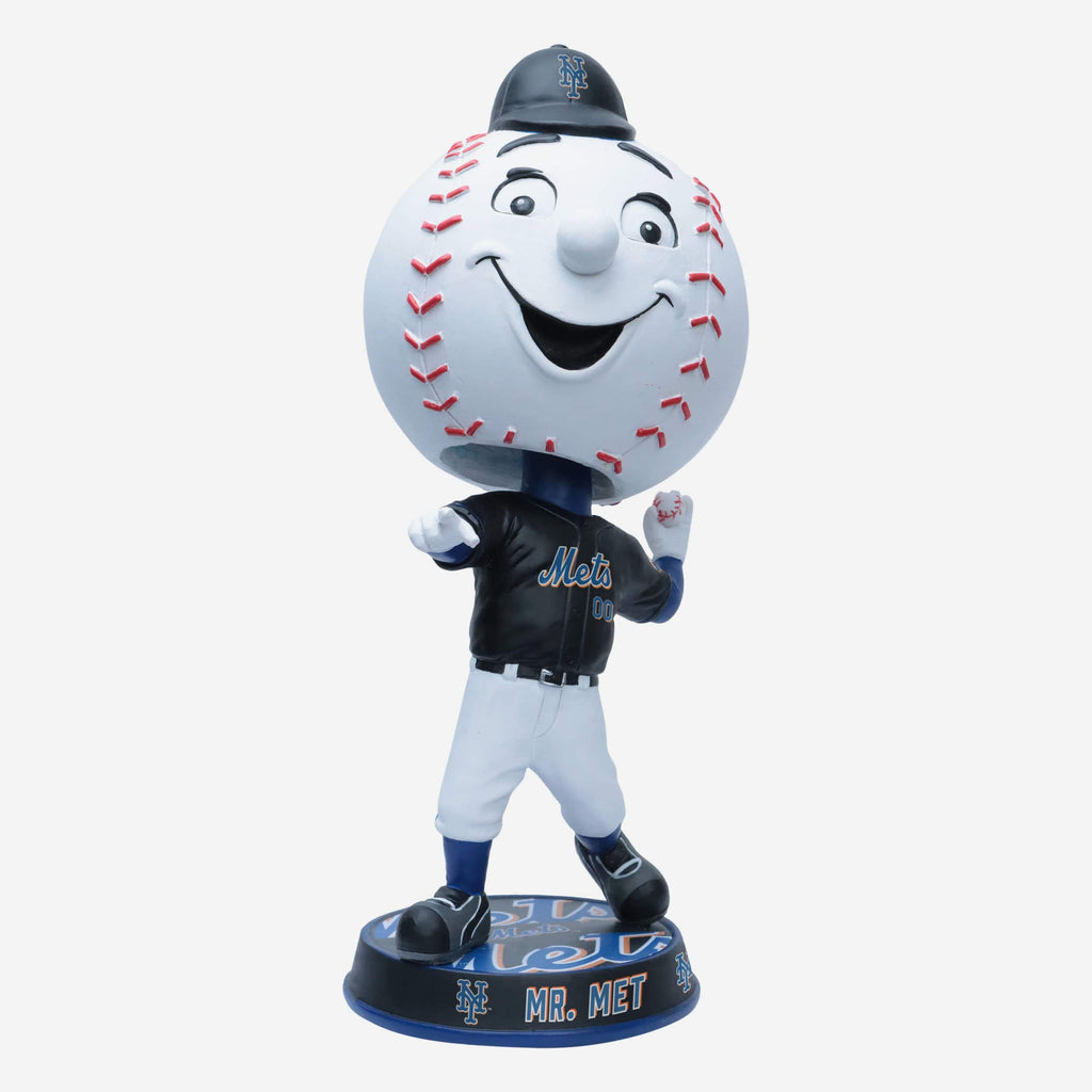 Mr Met New York Mets Black Jersey Field Stripe Mascot Bighead Bobblehead FOCO - FOCO.com