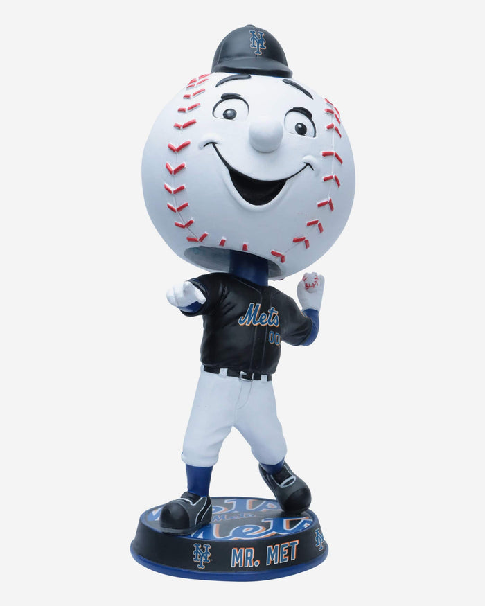 Mr Met New York Mets Black Jersey Field Stripe Mascot Bighead Bobblehead FOCO - FOCO.com