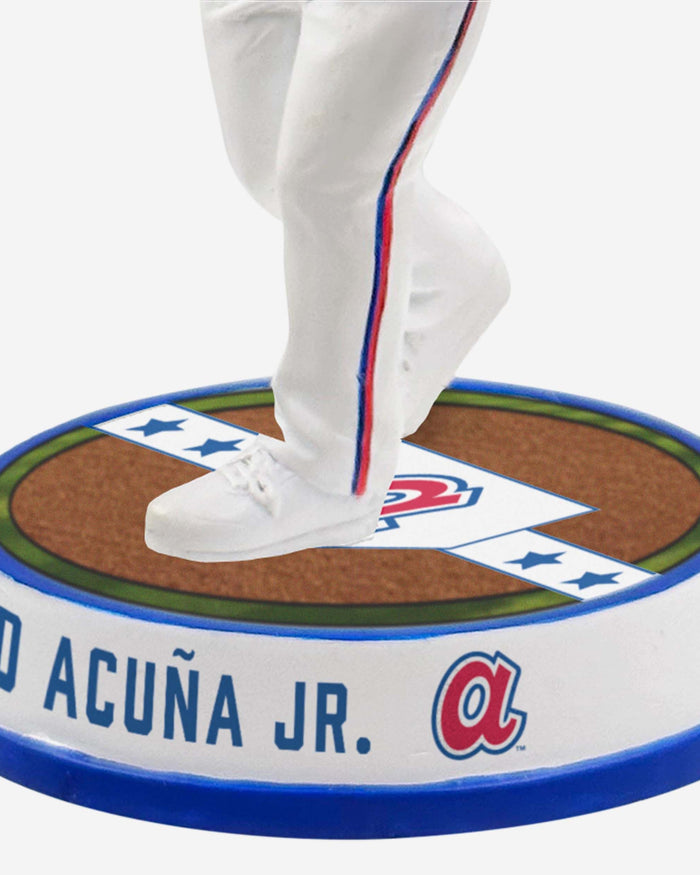 Ronald Acuna Jr Atlanta Braves Retro Jersey Field Stripe Bighead Bobblehead FOCO - FOCO.com