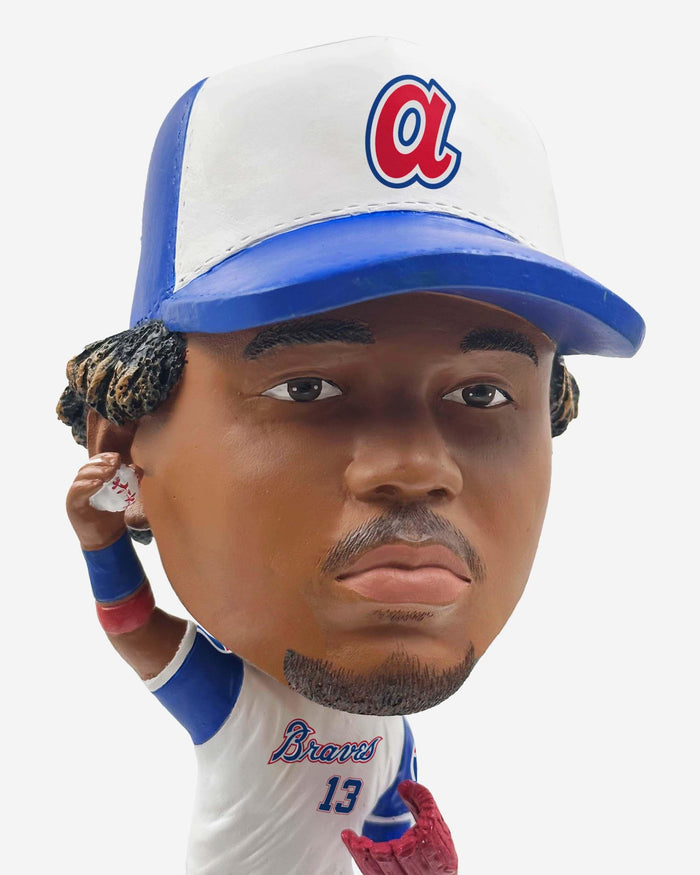 Ronald Acuna Jr Atlanta Braves Retro Jersey Field Stripe Bighead Bobblehead FOCO - FOCO.com