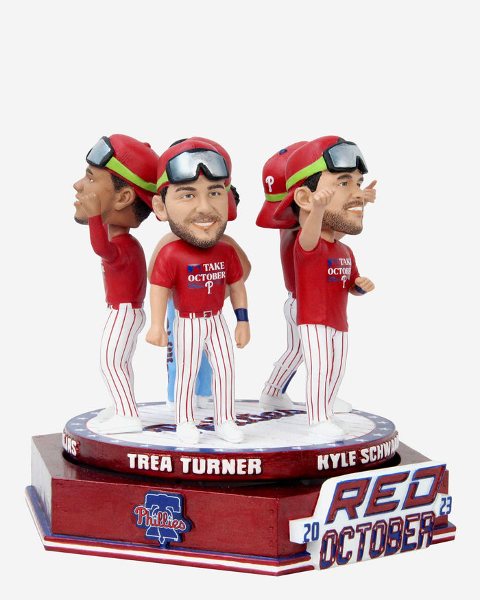 Philadelphia Phillies 2023 Postseason Clinch Celebration Spinner Mini Bobblehead Scene FOCO - FOCO.com