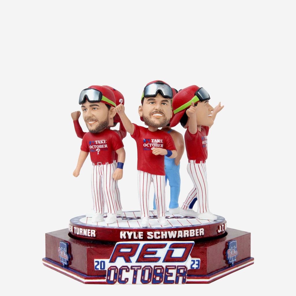 Philadelphia Phillies 2023 Postseason Clinch Celebration Spinner Mini Bobblehead Scene FOCO - FOCO.com