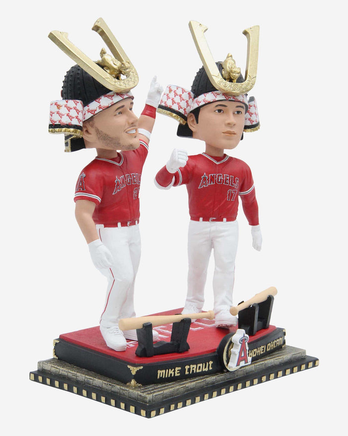 Shohei Ohtani & Mike Trout Los Angeles Angels Warrior Hat Home Run Celebration Dual Bobblehead FOCO - FOCO.com