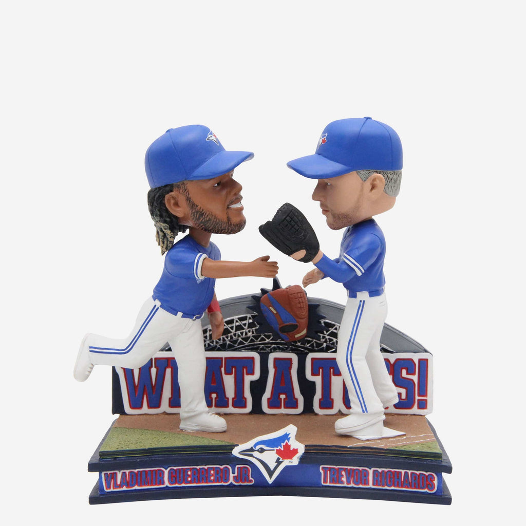 Vladimir Guerrero Jr & Trevor Richards Toronto Blue Jays Glove Toss Dual Mini Bobblehead FOCO - FOCO.com