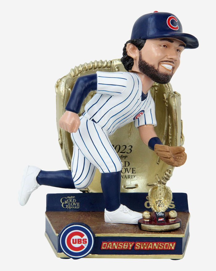 Dansby Swanson Chicago Cubs 2023 Gold Glove Bobblehead FOCO - FOCO.com