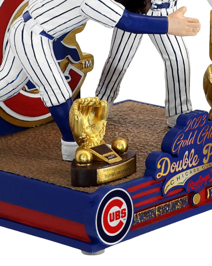 Dansby Swanson & Nico Hoerner Chicago Cubs 2023 Gold Glove Double Play Dual Bobblehead