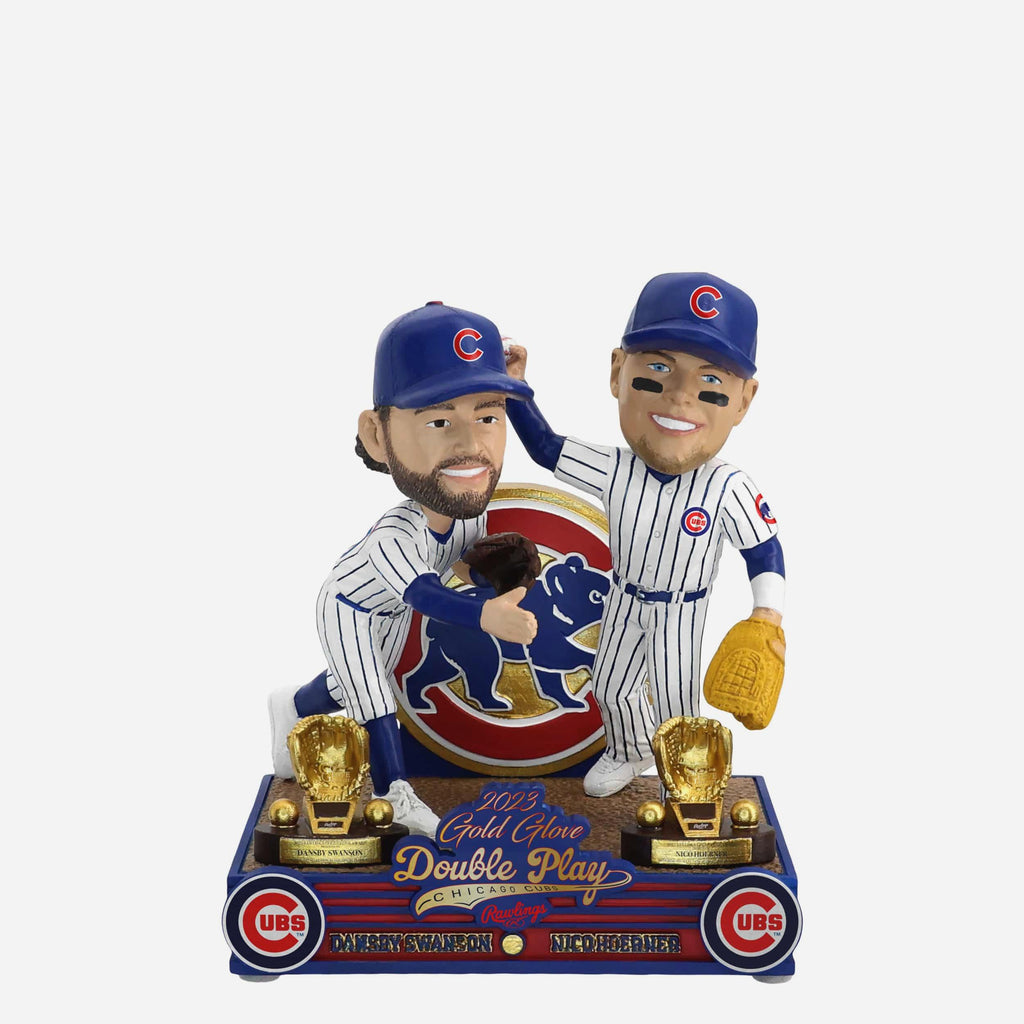 Dansby Swanson & Nico Hoerner Chicago Cubs 2023 Gold Glove Double Play Dual Bobblehead FOCO - FOCO.com
