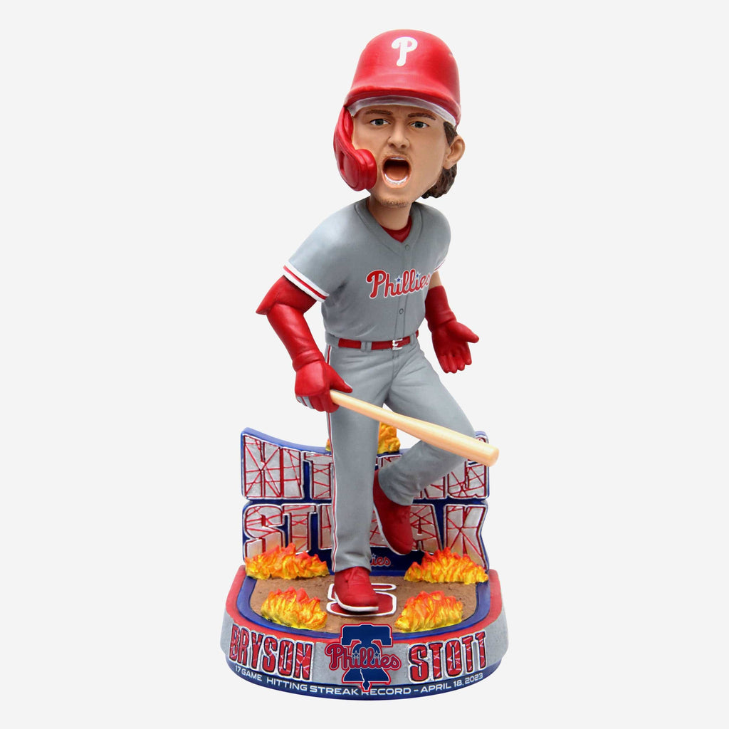 Bryson Stott Philadelphia Phillies Season-Opening 17-Game Hitting Streak Bobblehead FOCO - FOCO.com