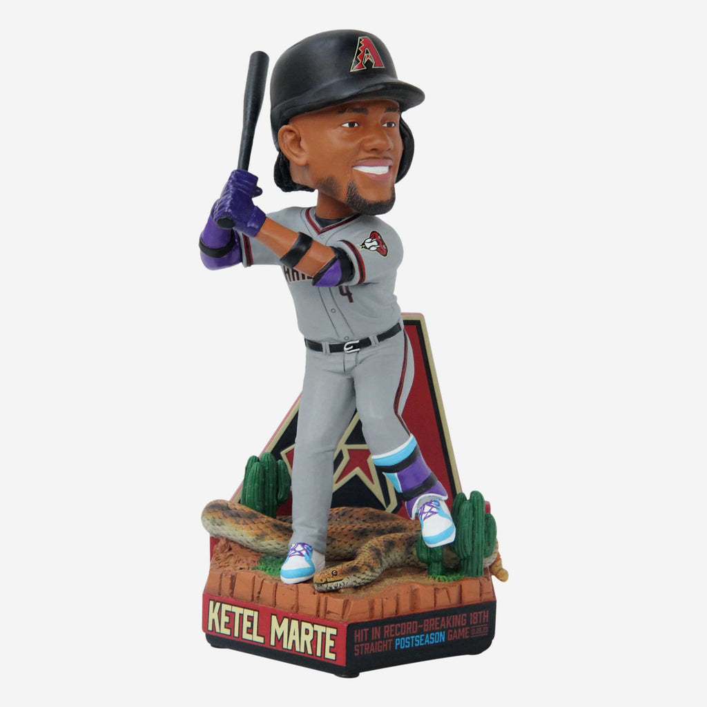 Ketel Marte Arizona Diamondbacks Longest Postseason Hit Streak Bobblehead FOCO - FOCO.com