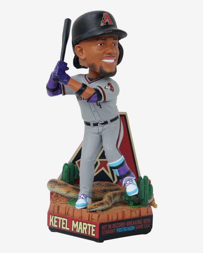 Ketel Marte Arizona Diamondbacks Longest Postseason Hit Streak Bobblehead FOCO - FOCO.com