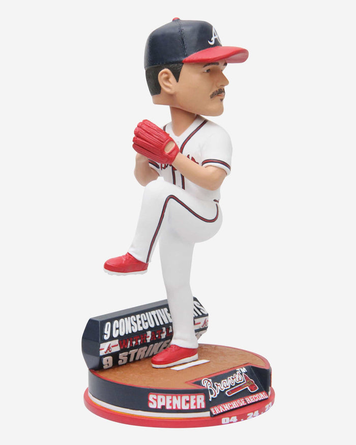 Spencer Strider Atlanta Braves Franchise Consecutive Starts with Nine Strikeouts Record Bobblehead FOCO - FOCO.com