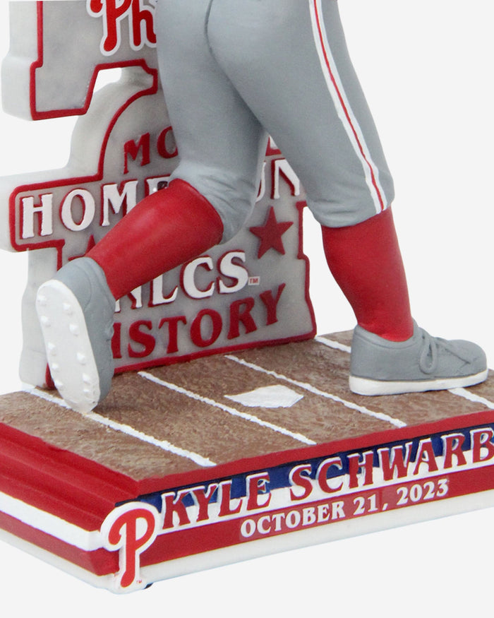 Kyle Schwarber Philadelphia Phillies Most Home Runs in NLCS History Bobblehead FOCO - FOCO.com