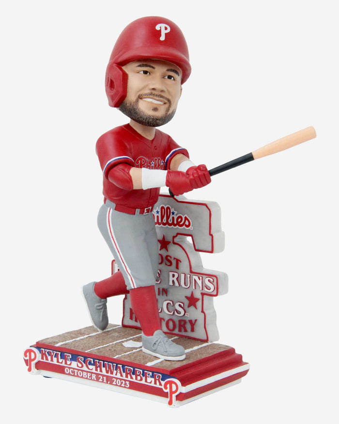Kyle Schwarber Philadelphia Phillies Most Home Runs in NLCS History Bobblehead FOCO - FOCO.com