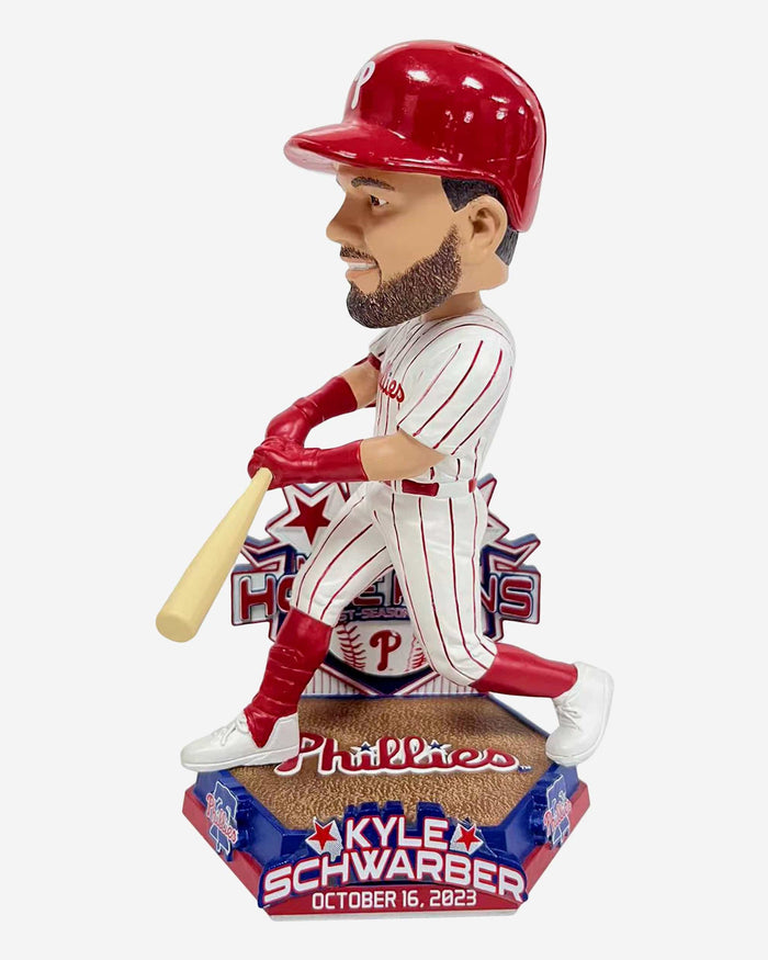 Kyle Schwarber Philadelphia Phillies Leadoff Home Run Postseason Record Bobblehead FOCO - FOCO.com