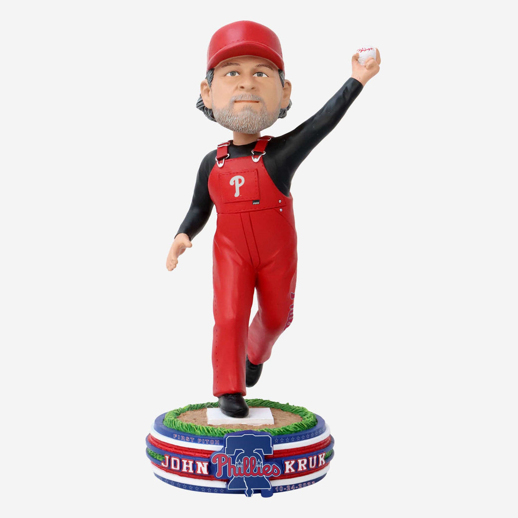 John Kruk Philadelphia Phillies Bib Overalls First Pitch Bobblehead FOCO - FOCO.com