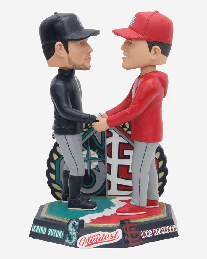 Ichiro Suzuki & Lars Nootbaar Seattle Mariners & St Louis Cardinals Timeless Connection Dual Bobblehead FOCO - FOCO.com