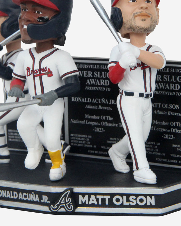 Atlanta Braves 2023 Silver Slugger Mini Bobblehead Scene FOCO - FOCO.com