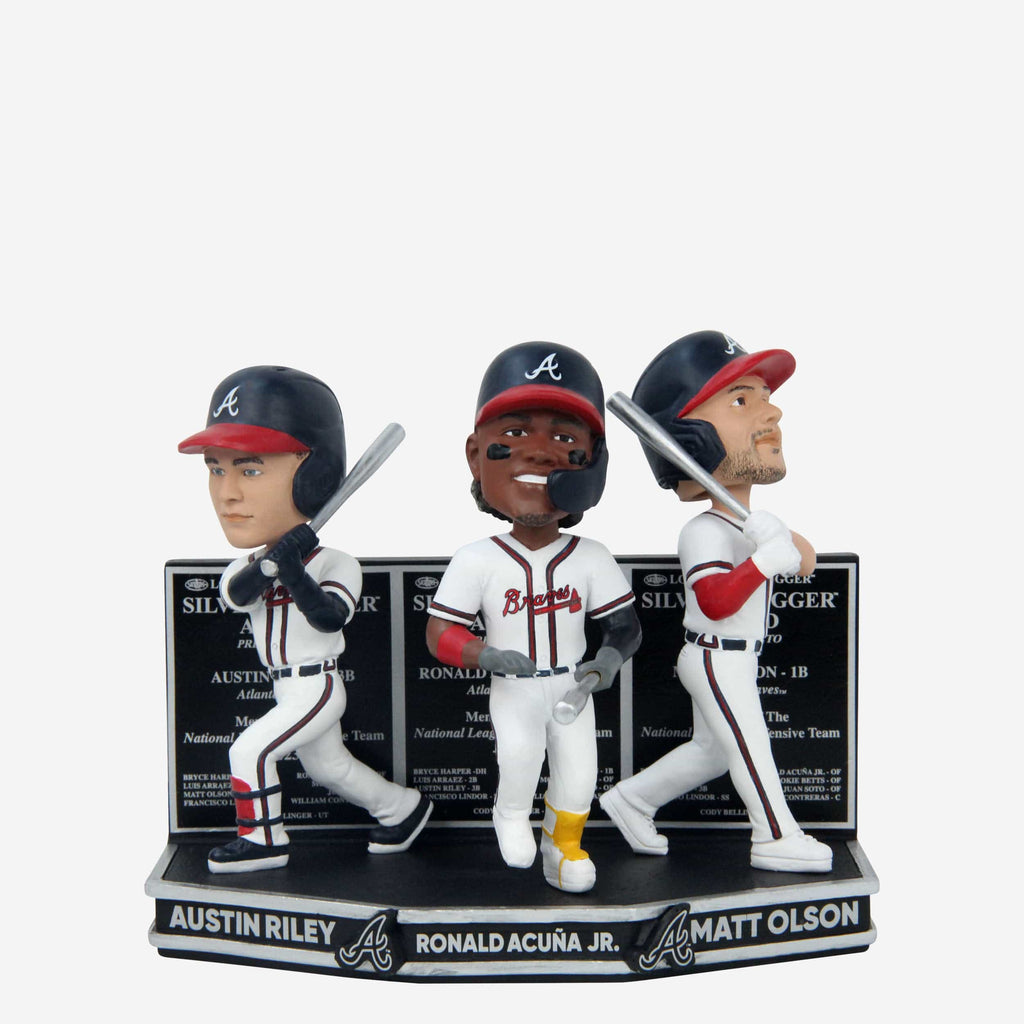 Atlanta Braves 2023 Silver Slugger Mini Bobblehead Scene FOCO - FOCO.com