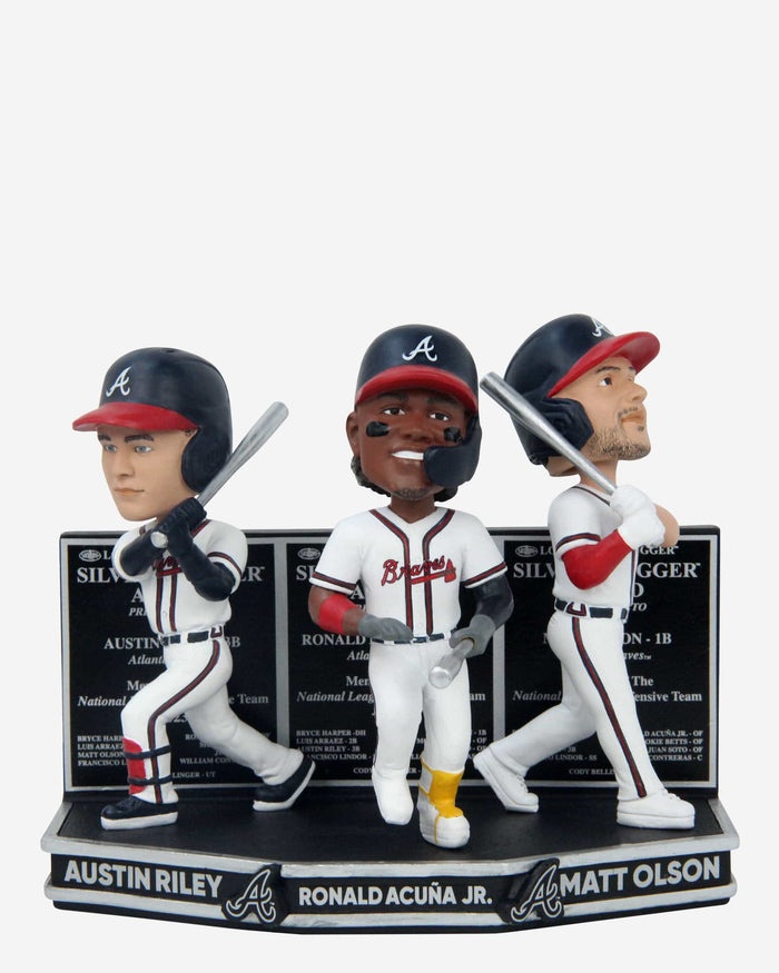 Atlanta Braves 2023 Silver Slugger Mini Bobblehead Scene FOCO - FOCO.com