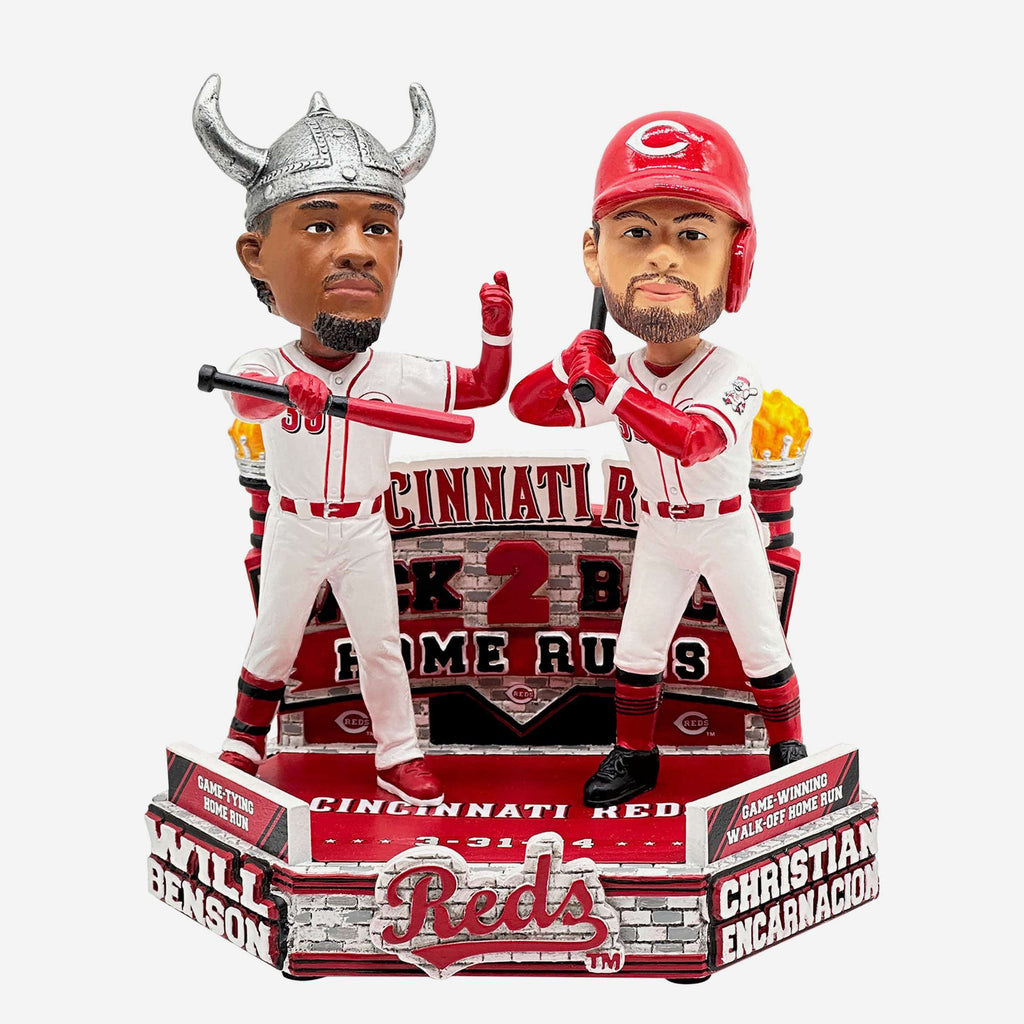 Will Benson & Christian Encarnacion-Strand Cincinnati Reds Back-To-Back HR Walk-Off Dual Bobblehead FOCO - FOCO.com