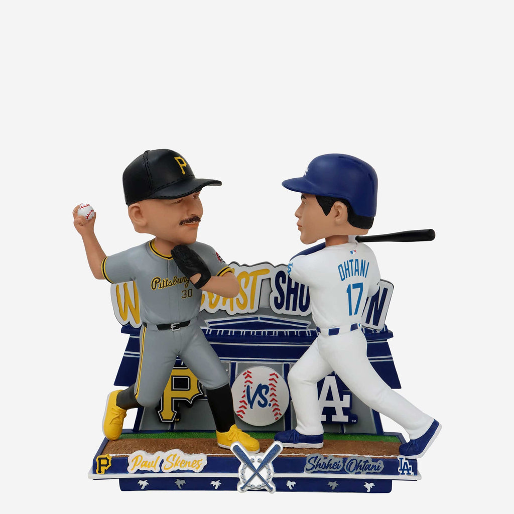 Paul Skenes & Shohei Ohtani Pittsburgh Pirates & Los Angeles Dodgers West Coast Sho Down Bobblehead FOCO - FOCO.com