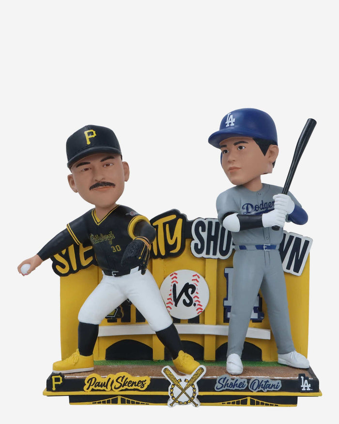 Paul Skenes & Shohei Ohtani Pittsburgh Pirates & Los Angeles Dodgers Steel City Sho Down Bobblehead FOCO - FOCO.com