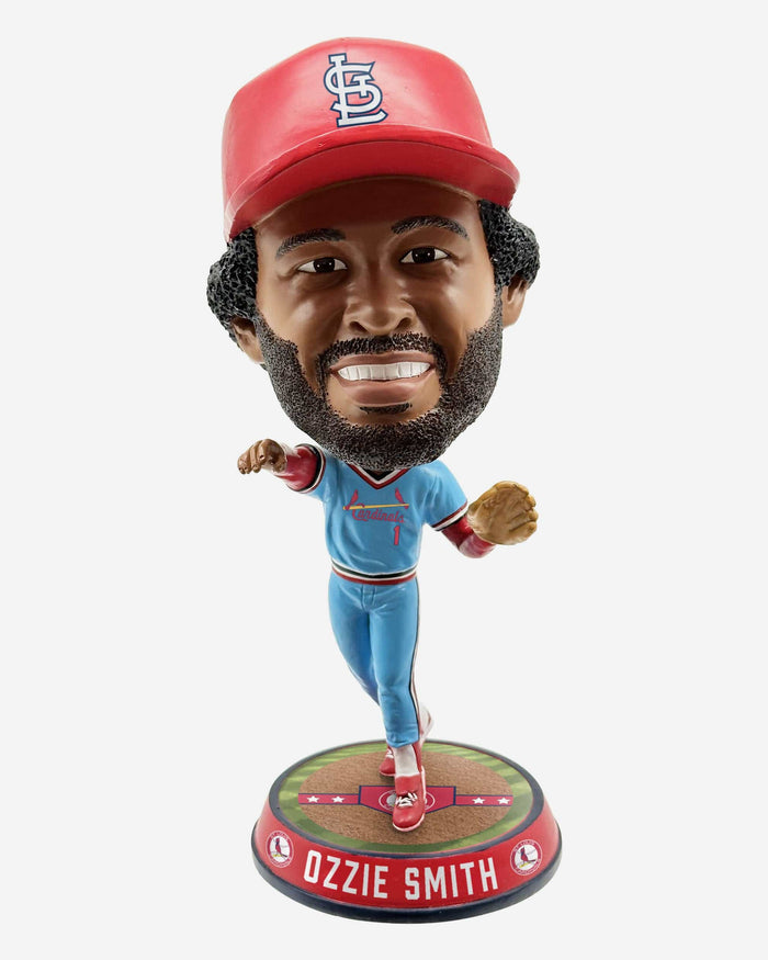 Ozzie Smith St Louis Cardinals Retro Jersey Field Stripe Bighead Bobblehead FOCO - FOCO.com