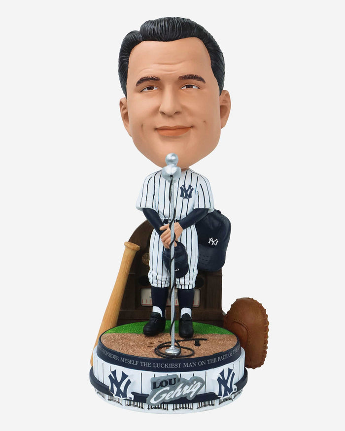 Lou Gehrig New York Yankees Luckiest Man Speech Sound Chip Bighead Bobblehead FOCO - FOCO.com