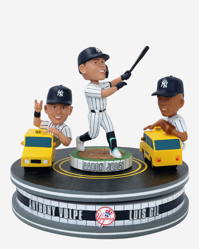 New York Yankees Yellow Cab Spinner Mini Bobblehead Scene FOCO - FOCO.com