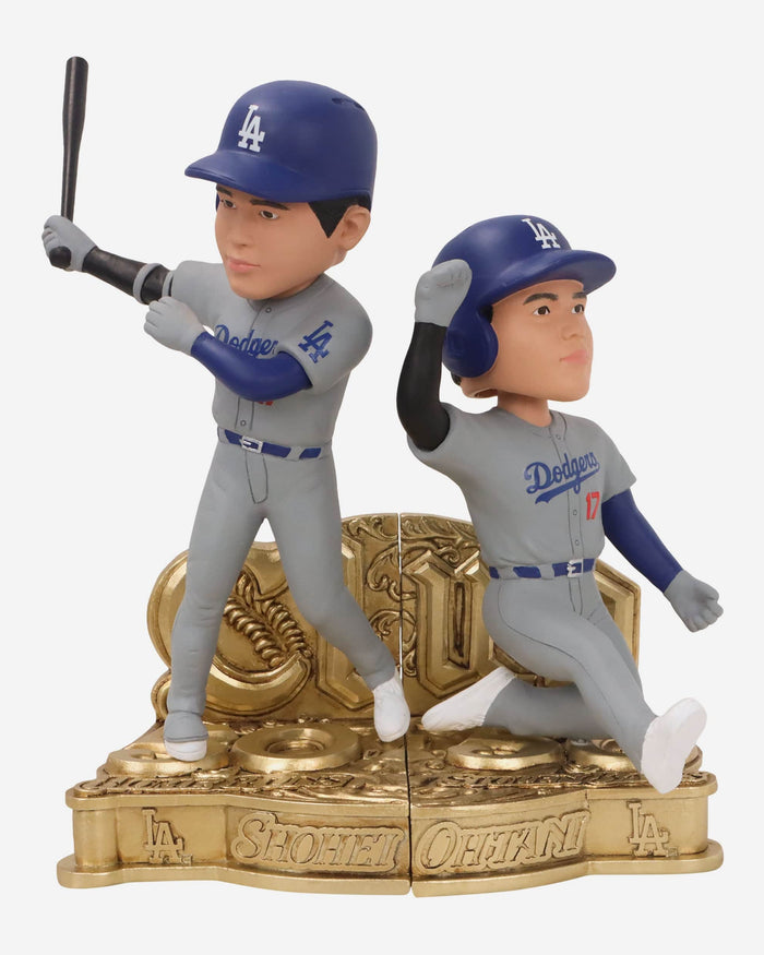 Shohei Ohtani Los Angeles Dodgers 50 Home Runs & 50 Stolen Bases Connecting Bobblehead Set FOCO - FOCO.com