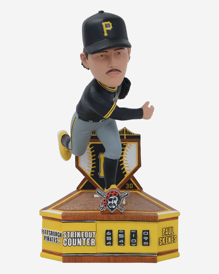 Paul Skenes Pittsburgh Pirates Career Strikeout Counter Bobblehead FOCO - FOCO.com