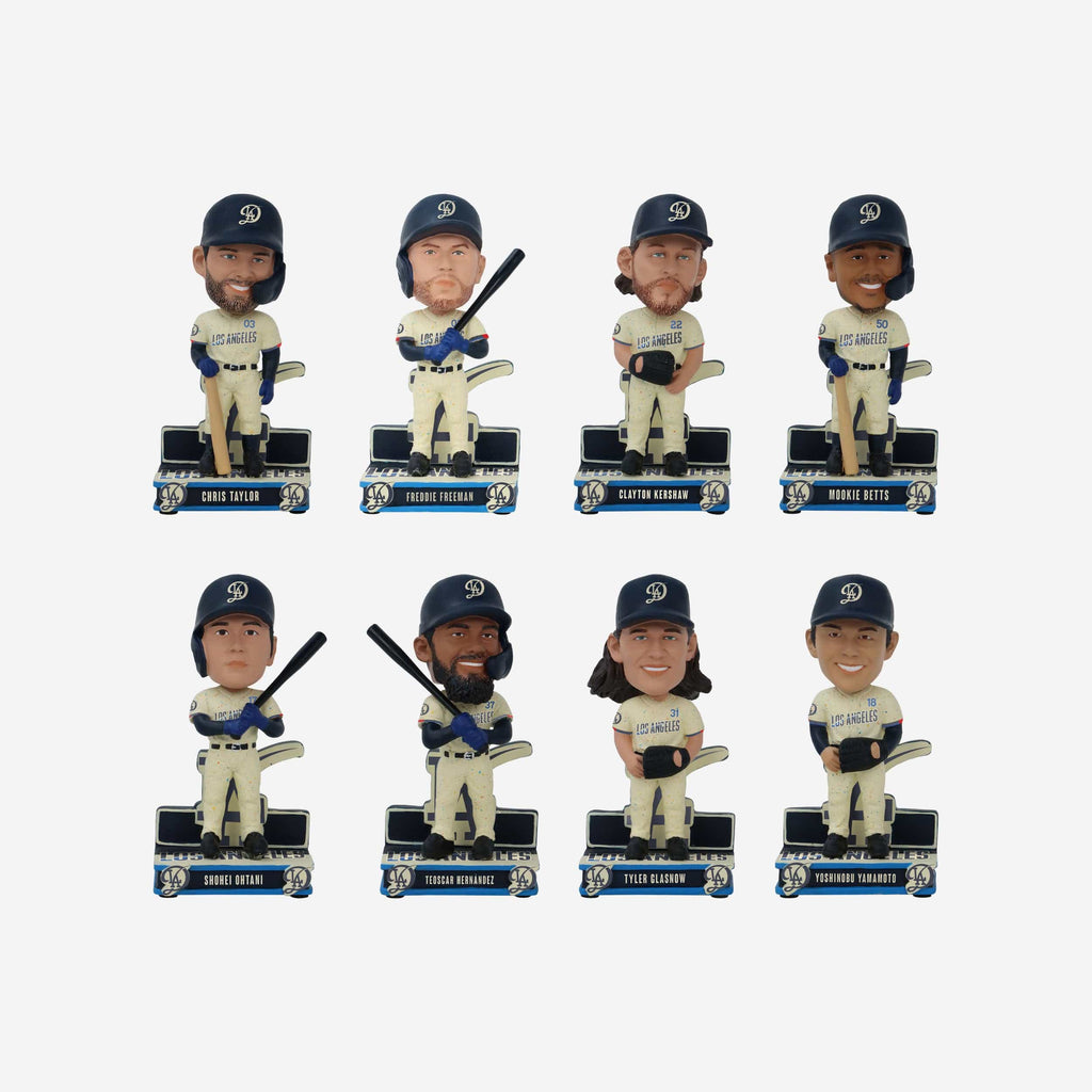 Los Angeles Dodgers 2024 City Connect Mini Bobblehead Boxed Set FOCO - FOCO.com