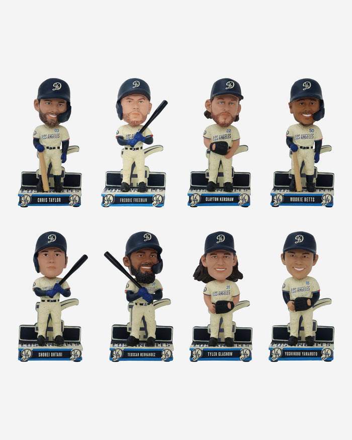 Los Angeles Dodgers 2024 City Connect Mini Bobblehead Boxed Set FOCO - FOCO.com