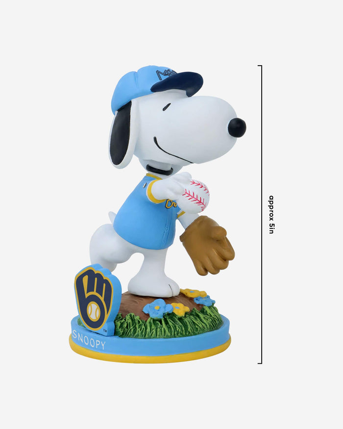 Milwaukee Brewers Snoopy Peanuts City Connect Bobblehead FOCO - FOCO.com