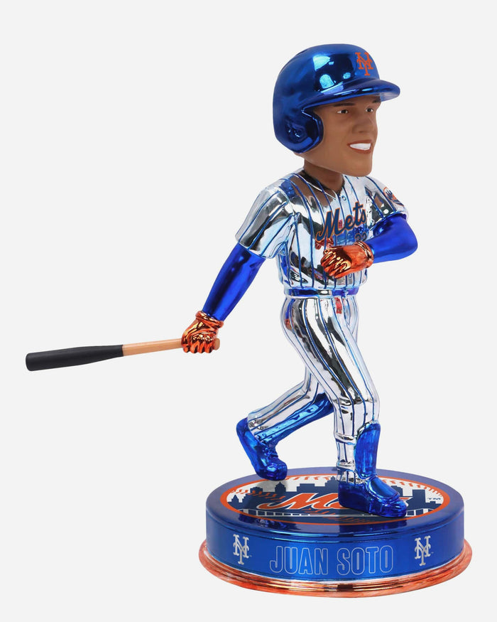 Juan Soto New York Mets Electroplated Bobblehead FOCO - FOCO.com