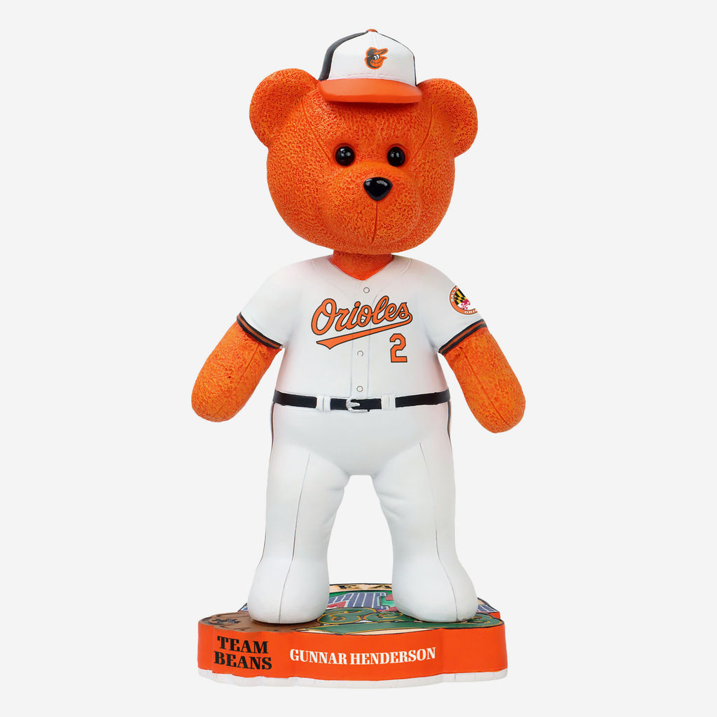 Gunnar Henderson Baltimore Orioles Team Beans Player Bear Bobblehead FOCO - FOCO.com