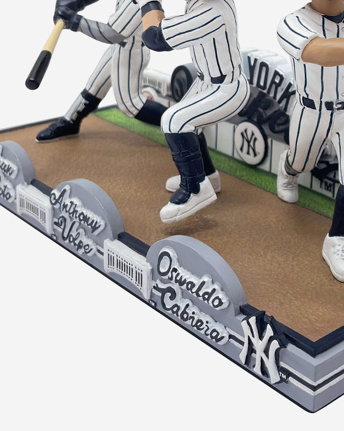 Juan Soto & Anthony Volpe & Oswaldo Cabrera New York Yankees Mini Bobblehead Scene FOCO - FOCO.com