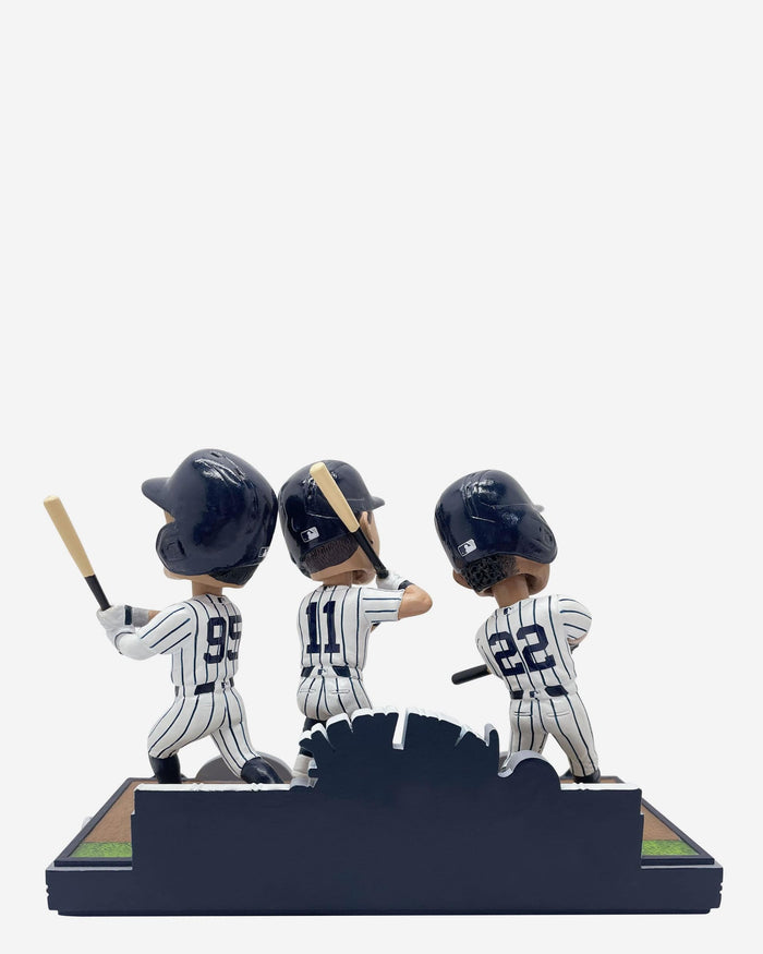 Juan Soto & Anthony Volpe & Oswaldo Cabrera New York Yankees Mini Bobblehead Scene FOCO - FOCO.com