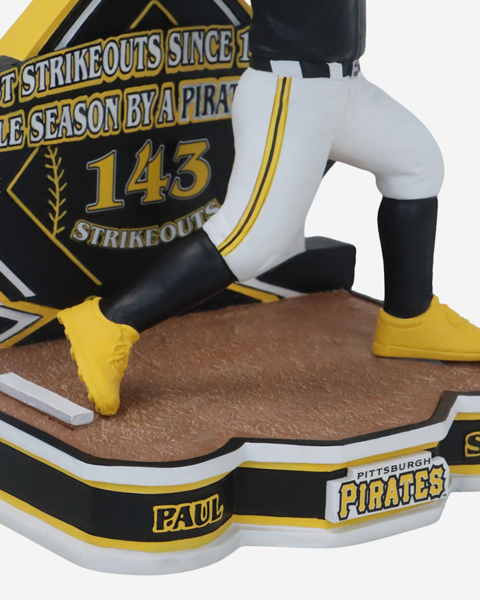 Paul Skenes Pittsburgh Pirates Franchise Single Season Rookie Strikeout Record Bobblehead FOCO - FOCO.com