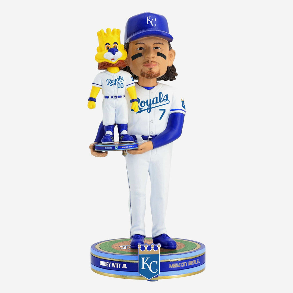 Bobby Witt Jr & Sluggerrr Kansas City Royals Bobble Dubblz Friendz Bobblehead FOCO - FOCO.com