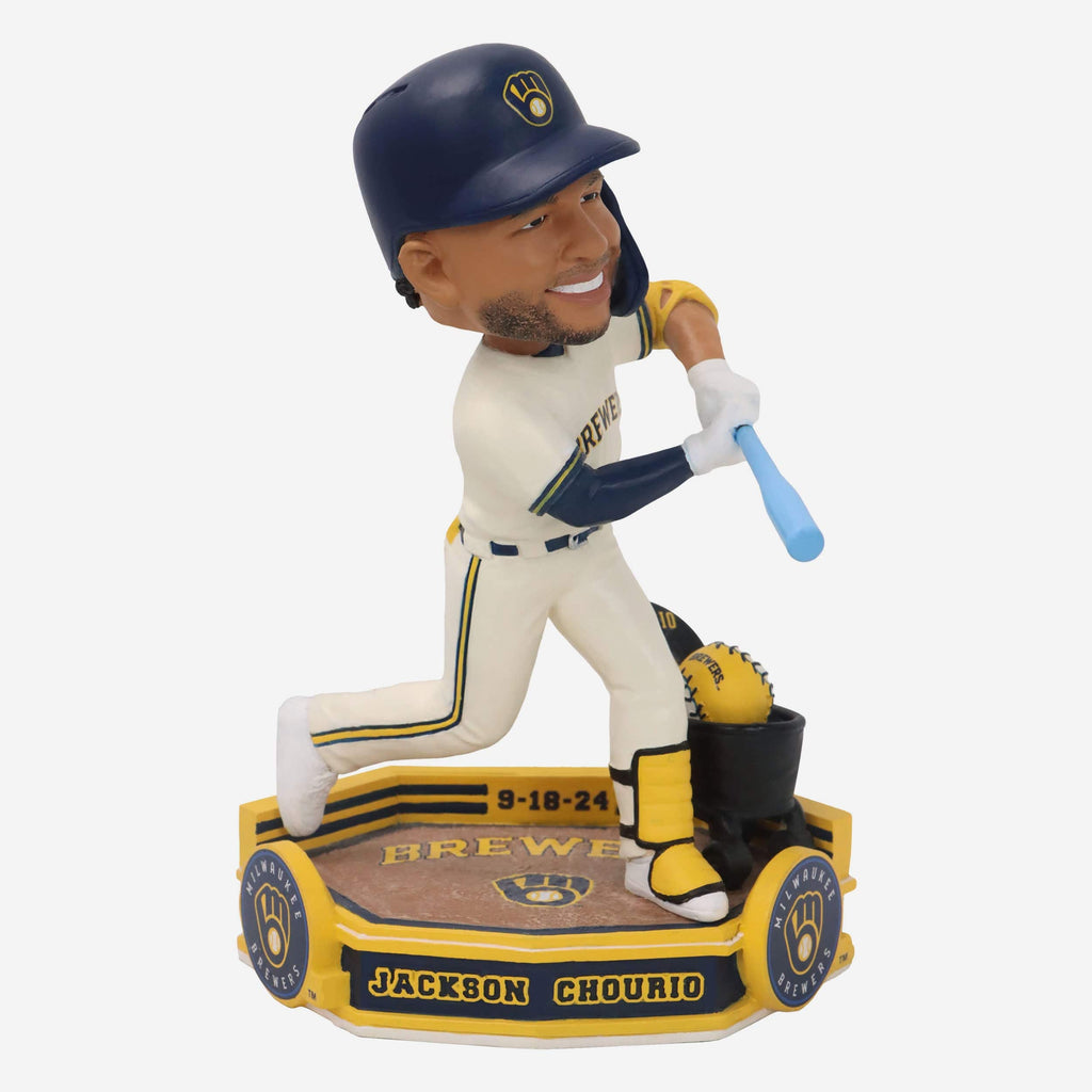 Jackson Chourio Milwaukee Brewers Baby Carriage Celebration Bobblehead FOCO - FOCO.com