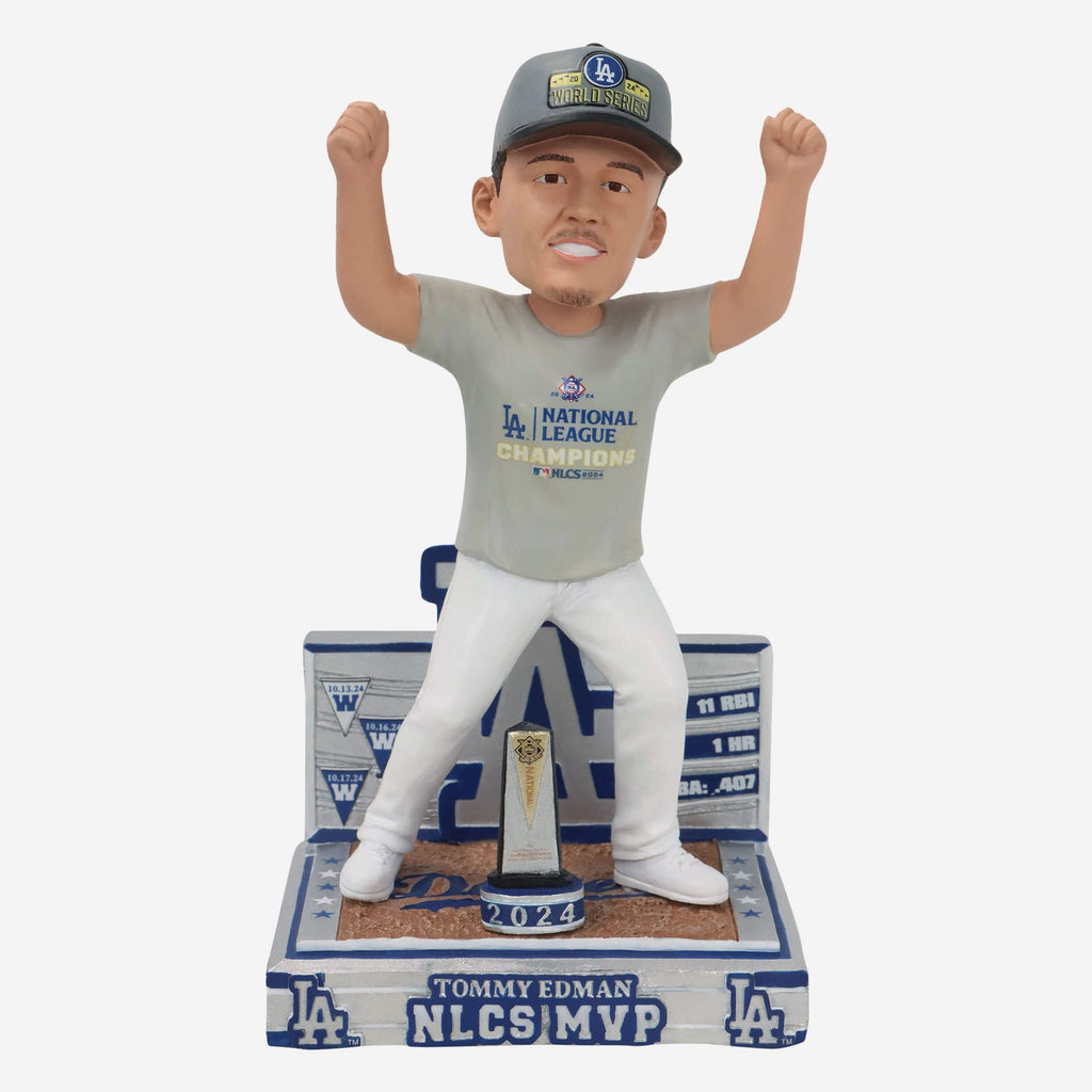 Tommy Edman Los Angeles Dodgers 2024 National League Champions MVP Bobblehead FOCO - FOCO.com